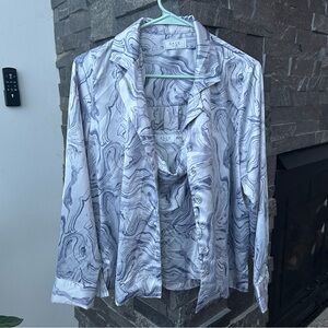 Sage Marble Swirl Design Shirt & Tank Top Set